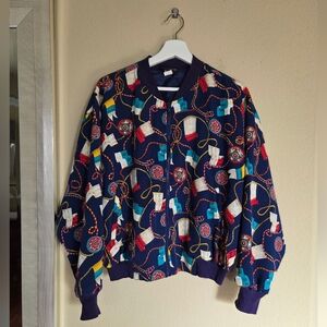 Notations Vintage Lightweight Bomber Funky Eclectic Vtg Unique Nautical